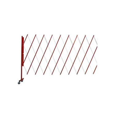 RS PRO Red & White Steel Extendable Barrier