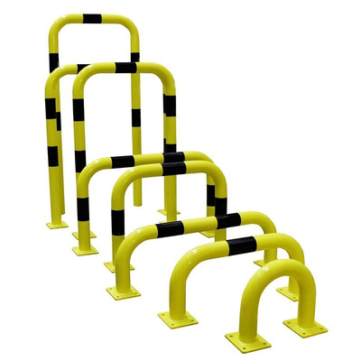 RS PRO Black & Yellow Steel Protection Barrier