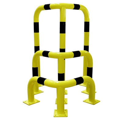RS PRO Black & Yellow Steel Protection Barrier