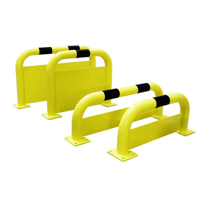 RS PRO Black & Yellow Steel Protection Barrier