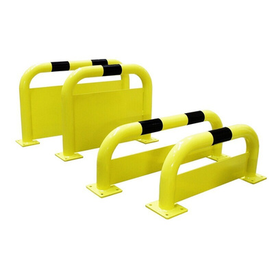 RS PRO Black & Yellow Steel Protection Barrier