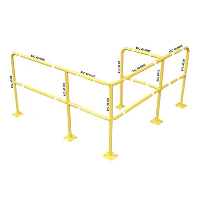 RS PRO Yellow Steel Protection Barrier