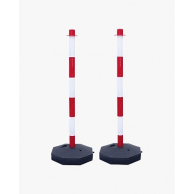 RS PRO Red & White PVC Barrier Post