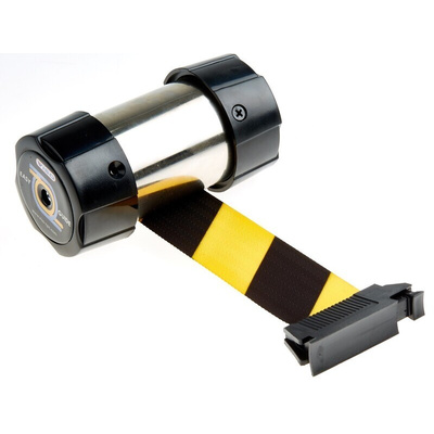 RS PRO Black & Yellow Strap Reel, 2m, Yellow/Black Tape