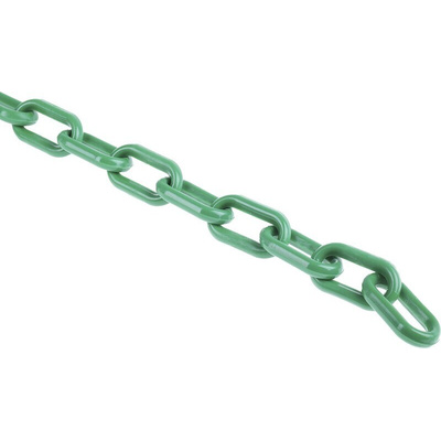 RS PRO Green, White Polypropylene Chain Barrier
