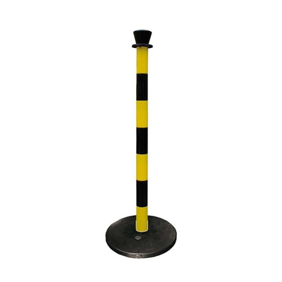 RS PRO Black & Yellow ABS Barrier Post