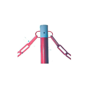 RS PRO Red & White Steel Barrier Post