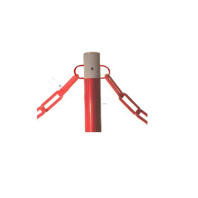 RS PRO Red & White Steel Barrier Post