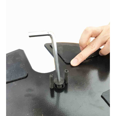 RS PRO Red & White Steel Barrier Post