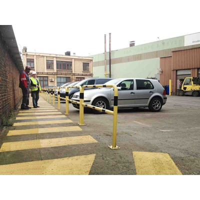 RS PRO Yellow/Black Steel Protection Barrier