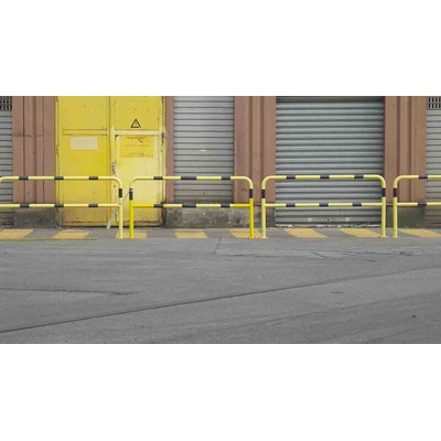 RS PRO Yellow/Black Steel Protection Barrier