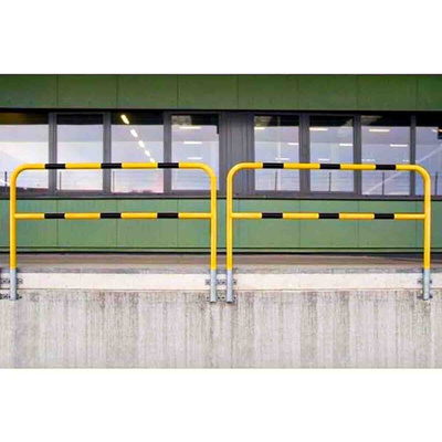 RS PRO Black & Yellow Steel Protection Barrier