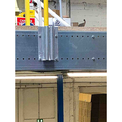 RS PRO Grey Galvanised Steel Barrier Base