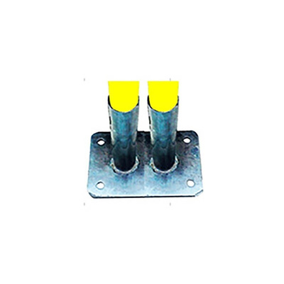 RS PRO Grey Galvanised Steel Barrier Base