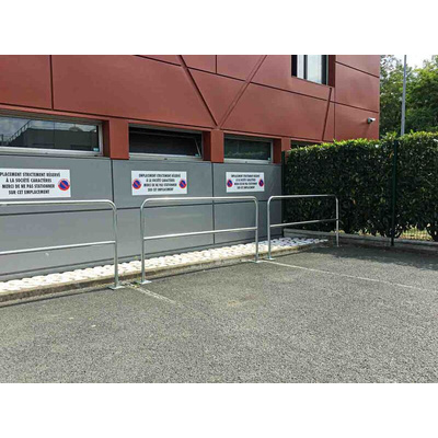 RS PRO Grey Galvanised Steel Protection Barrier