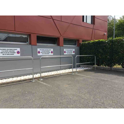 RS PRO Grey Galvanised Steel Protection Barrier