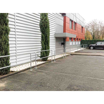 RS PRO Grey Galvanised Steel Protection Barrier