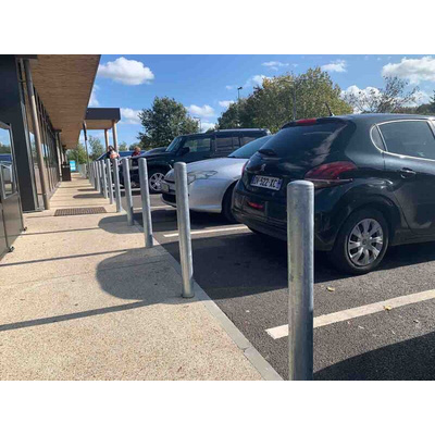 RS PRO Chrome Galvanised Steel Post
