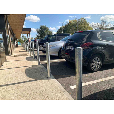 RS PRO Chrome Galvanised Steel Post