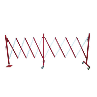 RS PRO Red/White Steel Extendable Barrier