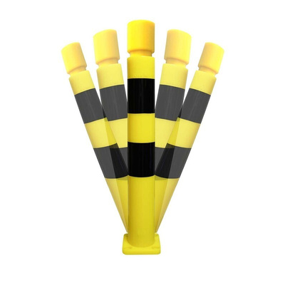 RS PRO Black, Yellow Shape Memory Protective Post 100mm 100mm