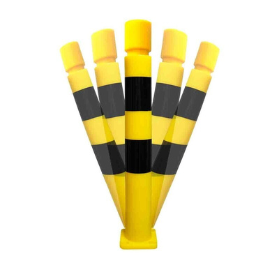 RS PRO Black, Yellow Shape Memory Industrial Post 80mm 80mm
