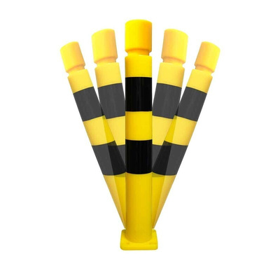 RS PRO Black, Yellow Shape Memory Industrial Post 80mm 80mm