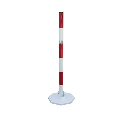 RS PRO Red/White Steel Barrier Post