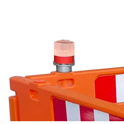 RS PRO Orange Polypropylene Safety Barrier, Red, White Tape