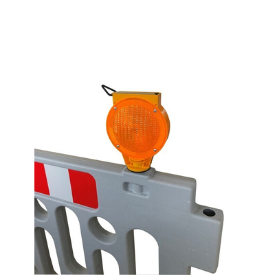 RS PRO Orange Polypropylene Safety Barrier, Red, White Tape