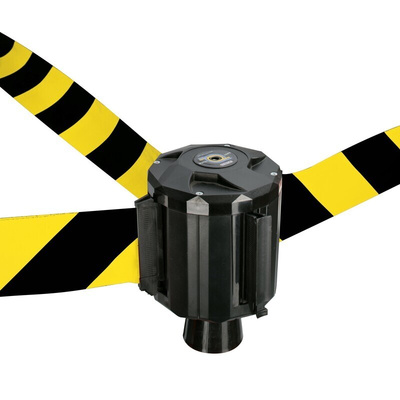 RS PRO Black & Yellow ABS Strap Reel, Yellow/Black Tape