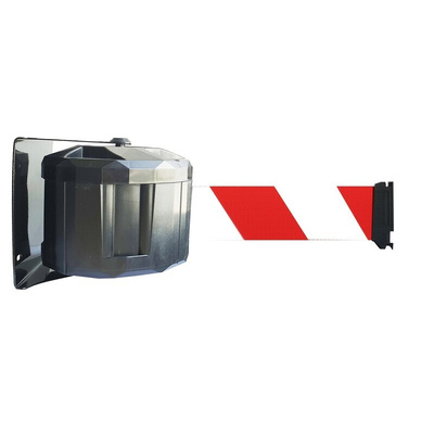 RS PRO Red & White Steel Strap Reel, 10m, Red, White Tape