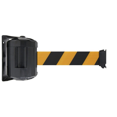 RS PRO Black & Yellow Steel Strap Reel, 4m, Black, Yellow Tape