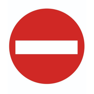 RS PRO PVC No Access/Entry Road Traffic Sticker