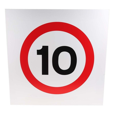 RS PRO Plastic Speed Control Road Traffic Sign, H450 mm W450mm