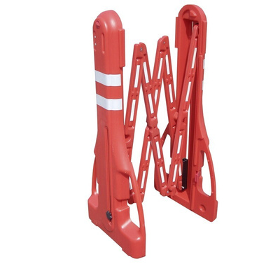 RS PRO Red & White Polypropylene Extendable Barrier