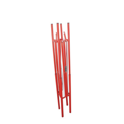 RS PRO Red & White Steel Extendable Barrier