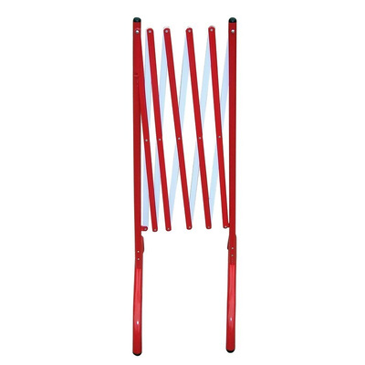 RS PRO Red & White Steel Extendable Barrier
