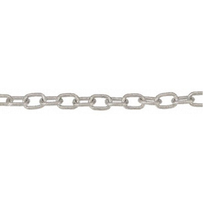 RS PRO White Steel Chain Barrier, 10m