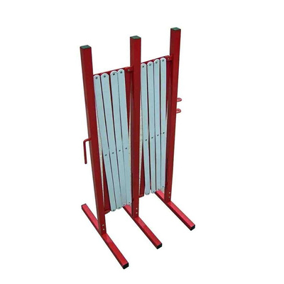 RS PRO Red & White Steel Extendable Barrier