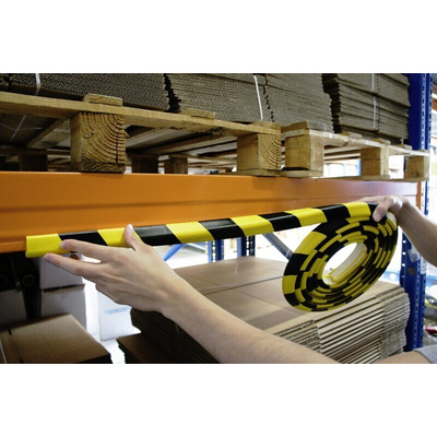 RS PRO Black, Yellow Impact Protector 5m x 30mm