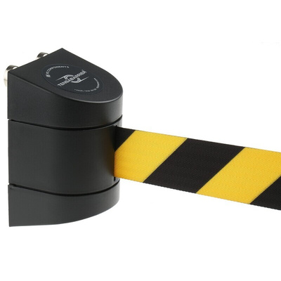 Tensator Black & Yellow Retractable Barrier, 4.6m, Yellow/Black Tape