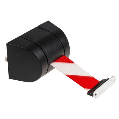 Tensator Red & White Retractable Barrier, 4.6m, Red, White Tape