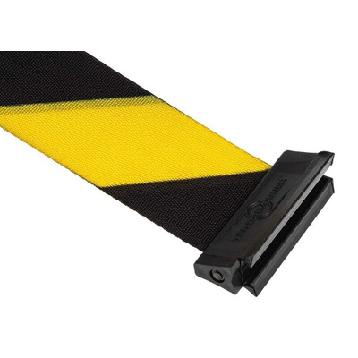 Tensator Black & Yellow PET Retractable Barrier, 4.6m, Yellow/Black Tape