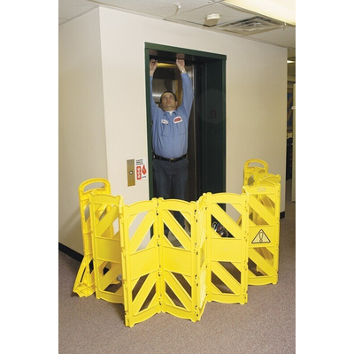 Rubbermaid Commercial Products Yellow PE Folding Barrier