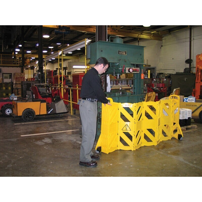 Rubbermaid Commercial Products Yellow PE Folding Barrier