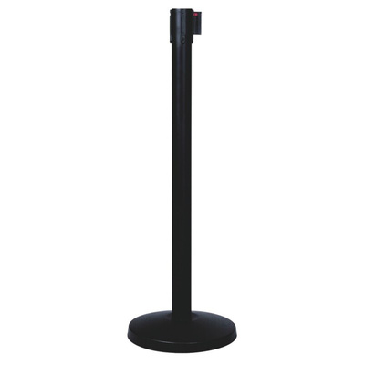 RS PRO Black Stainless Steel Retractable Barrier