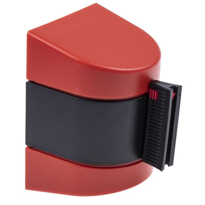 RS PRO Black & Red Polyester Retractable Barrier, Red Tape