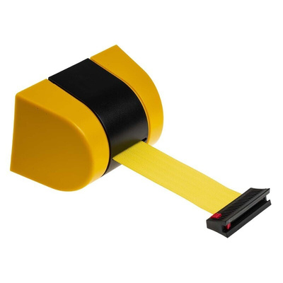 RS PRO Yellow Polyester Retractable Barrier, 4.6m, Yellow Tape