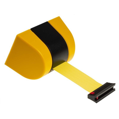 RS PRO Yellow Polyester Retractable Barrier, Yellow Tape